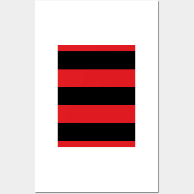 QPR Queens Park Rangers 1983 Away Red and Black Hoops Wall Art by Culture-Factory